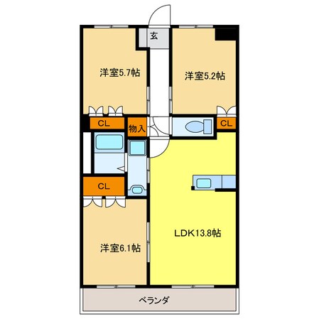 クローバーの物件間取画像